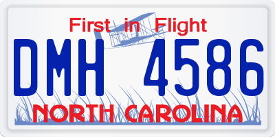NC license plate DMH4586