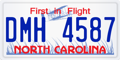 NC license plate DMH4587