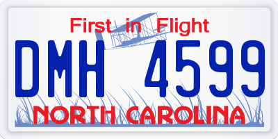 NC license plate DMH4599