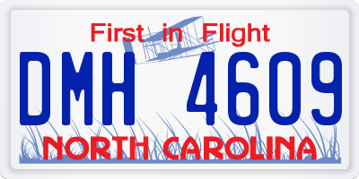 NC license plate DMH4609