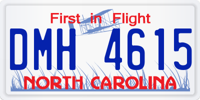 NC license plate DMH4615