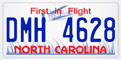 NC license plate DMH4628