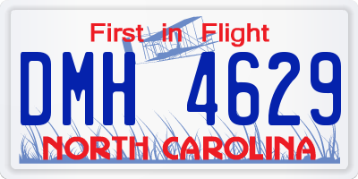 NC license plate DMH4629