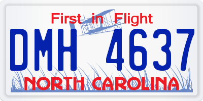 NC license plate DMH4637