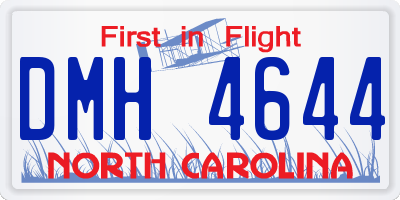 NC license plate DMH4644
