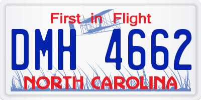 NC license plate DMH4662
