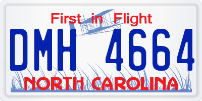 NC license plate DMH4664