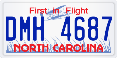 NC license plate DMH4687