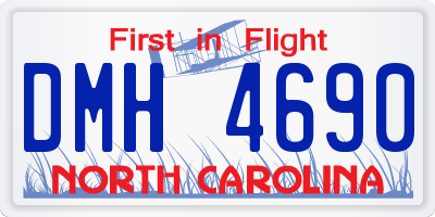 NC license plate DMH4690