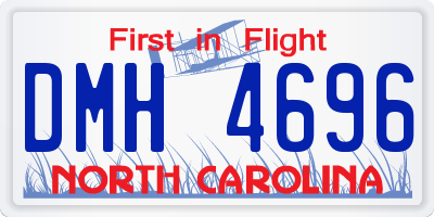 NC license plate DMH4696