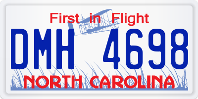 NC license plate DMH4698