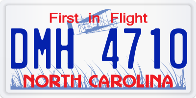 NC license plate DMH4710