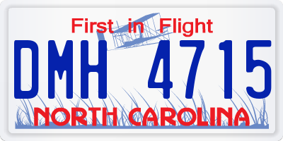 NC license plate DMH4715