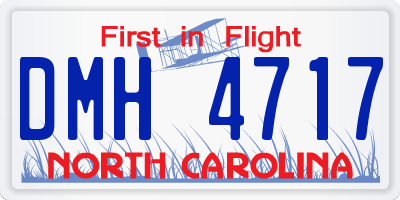 NC license plate DMH4717