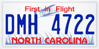 NC license plate DMH4722