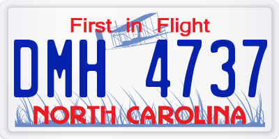 NC license plate DMH4737
