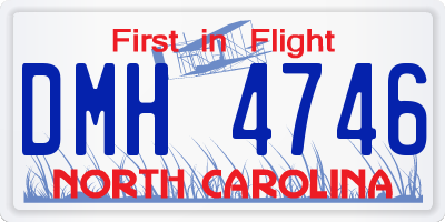 NC license plate DMH4746
