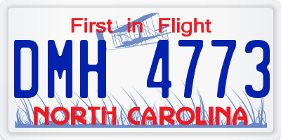 NC license plate DMH4773