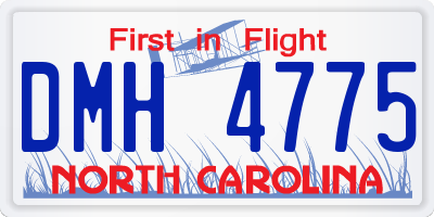 NC license plate DMH4775
