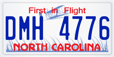 NC license plate DMH4776
