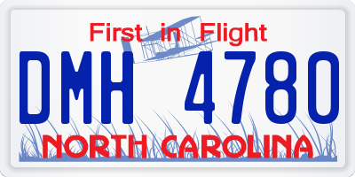 NC license plate DMH4780
