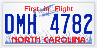 NC license plate DMH4782