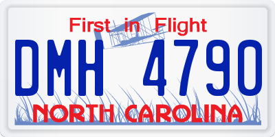 NC license plate DMH4790