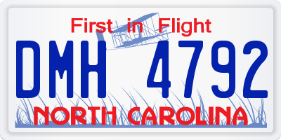 NC license plate DMH4792