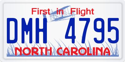 NC license plate DMH4795