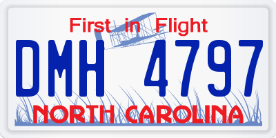 NC license plate DMH4797
