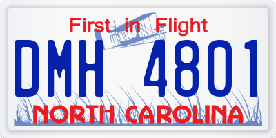 NC license plate DMH4801