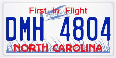 NC license plate DMH4804