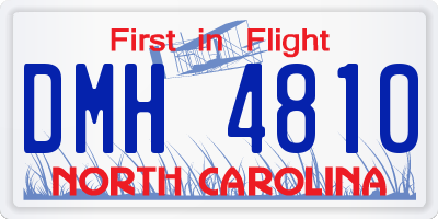 NC license plate DMH4810