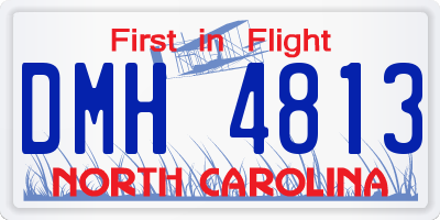 NC license plate DMH4813