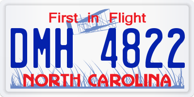 NC license plate DMH4822