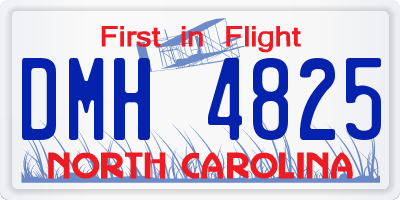 NC license plate DMH4825