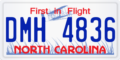 NC license plate DMH4836