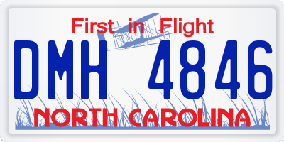 NC license plate DMH4846