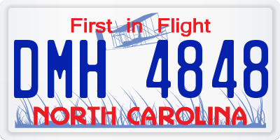 NC license plate DMH4848