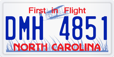 NC license plate DMH4851