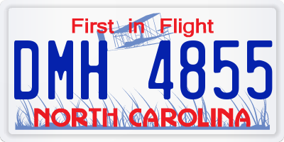 NC license plate DMH4855
