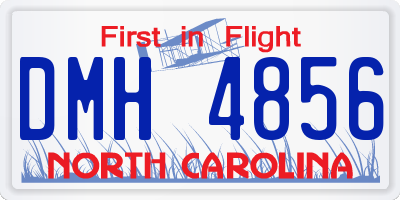 NC license plate DMH4856