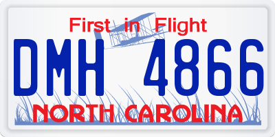 NC license plate DMH4866