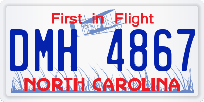 NC license plate DMH4867