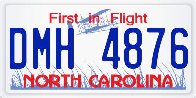 NC license plate DMH4876