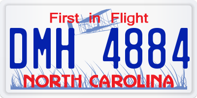 NC license plate DMH4884