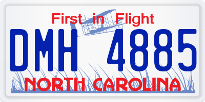 NC license plate DMH4885