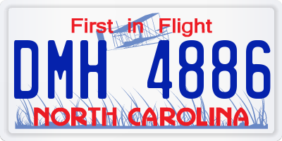 NC license plate DMH4886