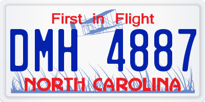 NC license plate DMH4887