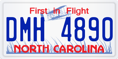 NC license plate DMH4890